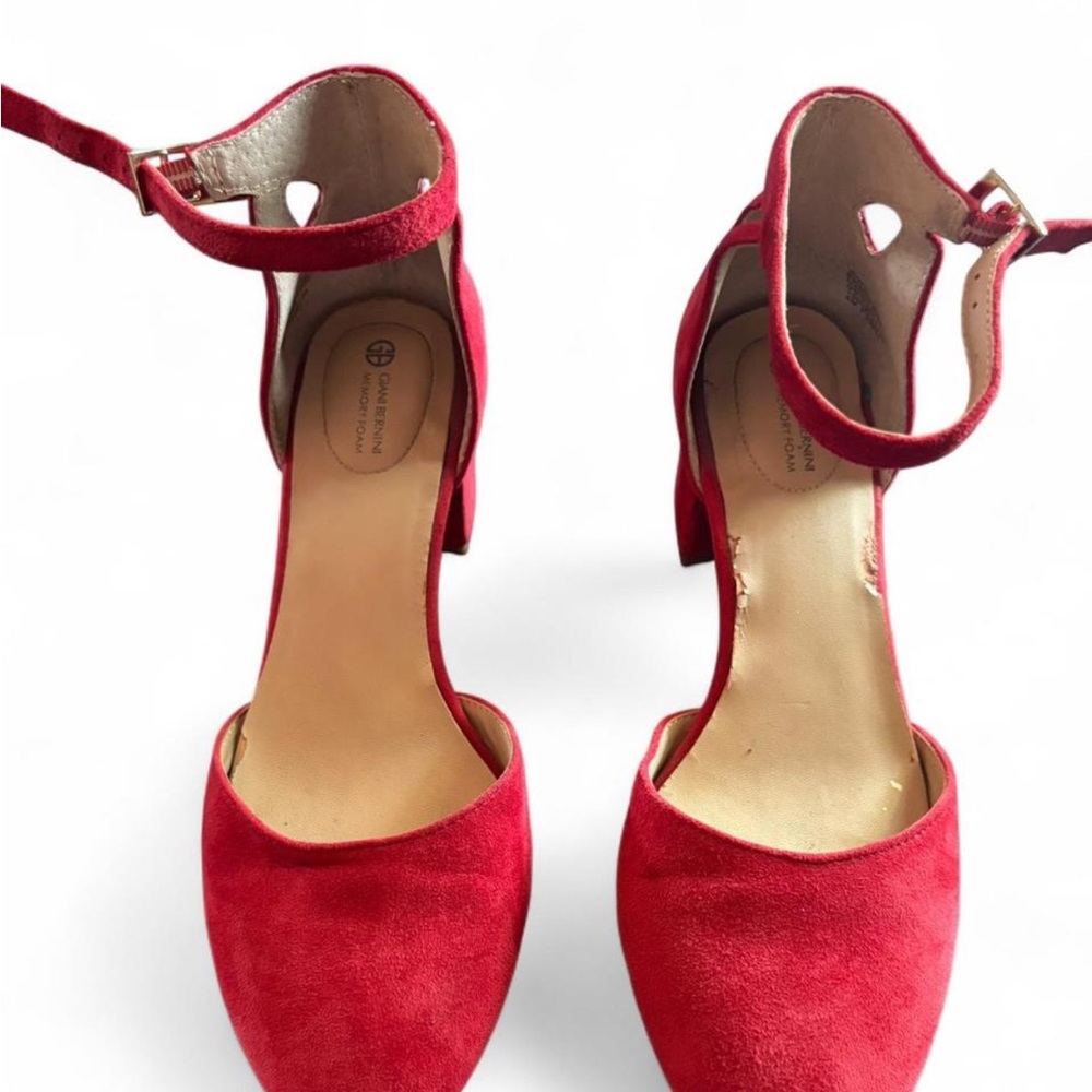 Giani Bernini Red Ankle Strap Women's Shoes